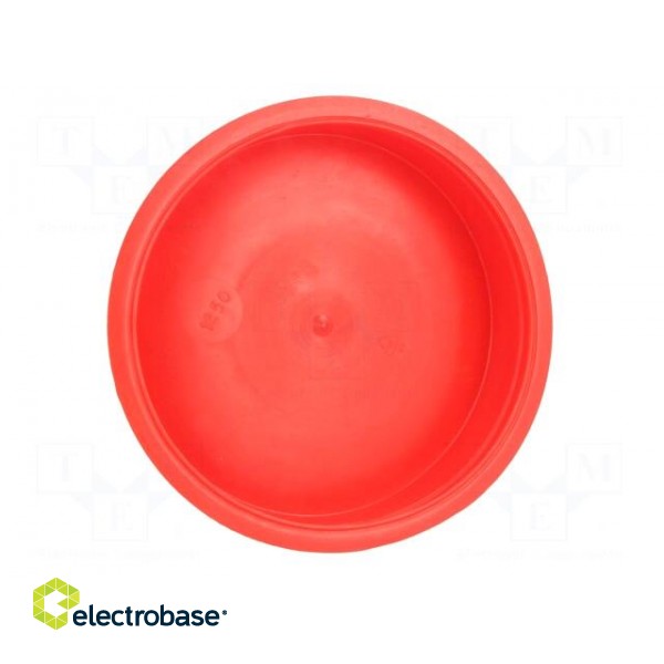 Plugs | Body: red | Out.diam: 128mm | H: 25mm | Mat: LDPE | Shape: round paveikslėlis 5