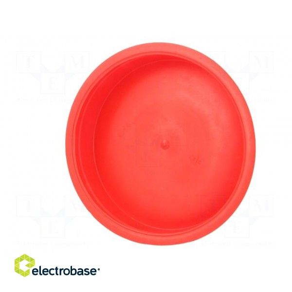 Plugs | Body: red | Out.diam: 128mm | H: 25mm | Mat: LDPE | Shape: round фото 6