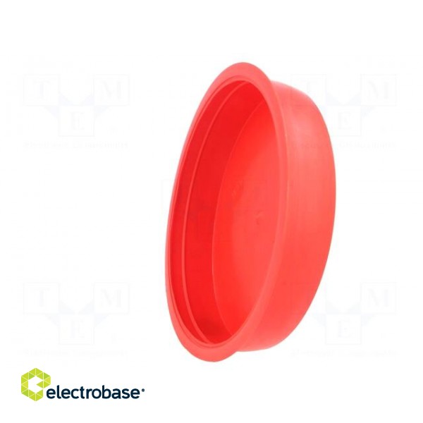 Plugs | Body: red | Out.diam: 128mm | H: 25mm | Mat: LDPE | Shape: round paveikslėlis 7