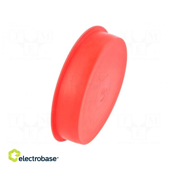 Plugs | Body: red | Out.diam: 128mm | H: 25mm | Mat: LDPE | Shape: round фото 8