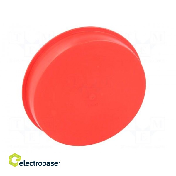 Plugs | Body: red | Out.diam: 128mm | H: 25mm | Mat: LDPE | Shape: round фото 9