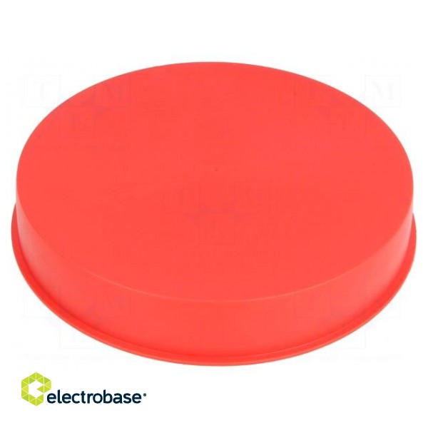 Plugs | Body: red | Out.diam: 166mm | H: 28mm | Mat: LDPE | Shape: round paveikslėlis 1