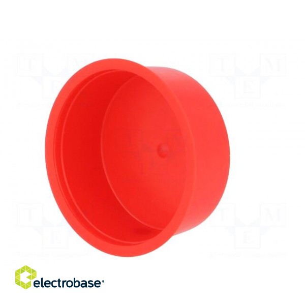 Plugs | Body: red | Out.diam: 49.6mm | H: 19.4mm | Mat: LDPE | Shape: round фото 6