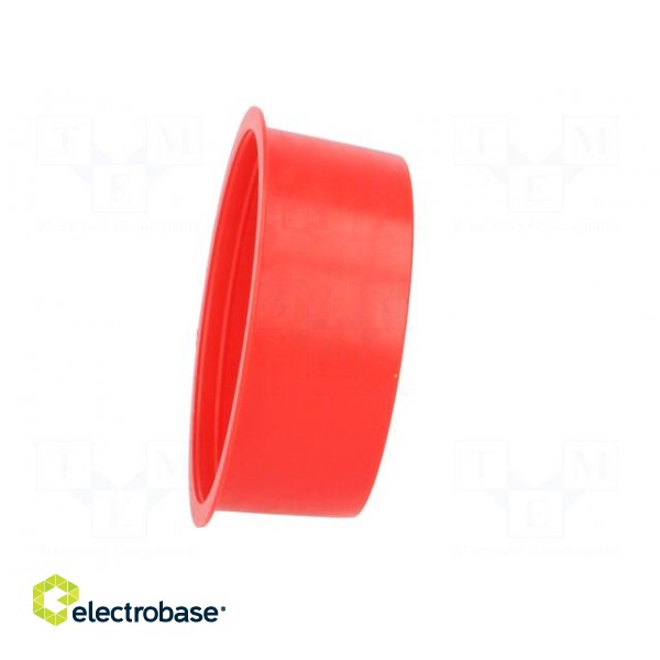 Plugs | Body: red | Out.diam: 49.6mm | H: 19.4mm | Mat: LDPE | Shape: round paveikslėlis 7