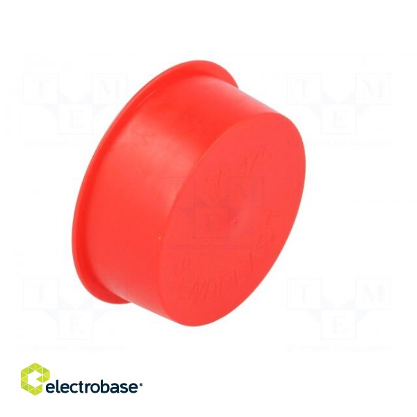 Plugs | Body: red | Out.diam: 49.6mm | H: 19.4mm | Mat: LDPE | Shape: round paveikslėlis 8