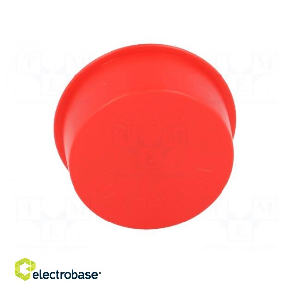 Plugs | Body: red | Out.diam: 49.6mm | H: 19.4mm | Mat: LDPE | Shape: round paveikslėlis 9