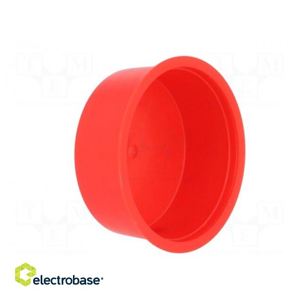 Plugs | Body: red | Out.diam: 49.6mm | H: 19.4mm | Mat: LDPE | Shape: round фото 4