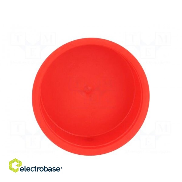 Plugs | Body: red | Out.diam: 49.6mm | H: 19.4mm | Mat: LDPE | Shape: round paveikslėlis 5