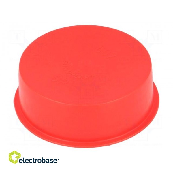 Plugs | Body: red | Out.diam: 61.5mm | H: 20mm | Mat: LDPE | Shape: round image 1