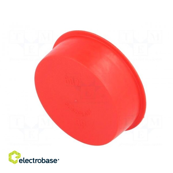 Plugs | Body: red | Out.diam: 61.5mm | H: 20mm | Mat: LDPE | Shape: round image 2