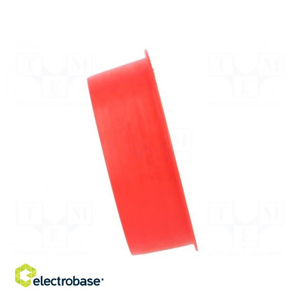 Plugs | Body: red | Out.diam: 61.5mm | H: 20mm | Mat: LDPE | Shape: round paveikslėlis 3