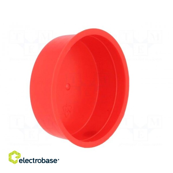 Plugs | Body: red | Out.diam: 61.5mm | H: 20mm | Mat: LDPE | Shape: round paveikslėlis 4