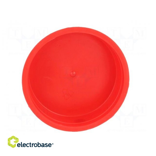 Plugs | Body: red | Out.diam: 61.5mm | H: 20mm | Mat: LDPE | Shape: round фото 5