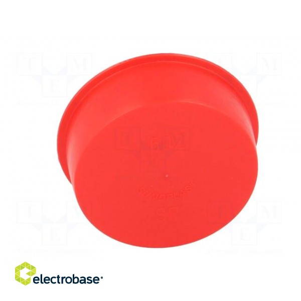 Plugs | Body: red | Out.diam: 61.5mm | H: 20mm | Mat: LDPE | Shape: round image 9