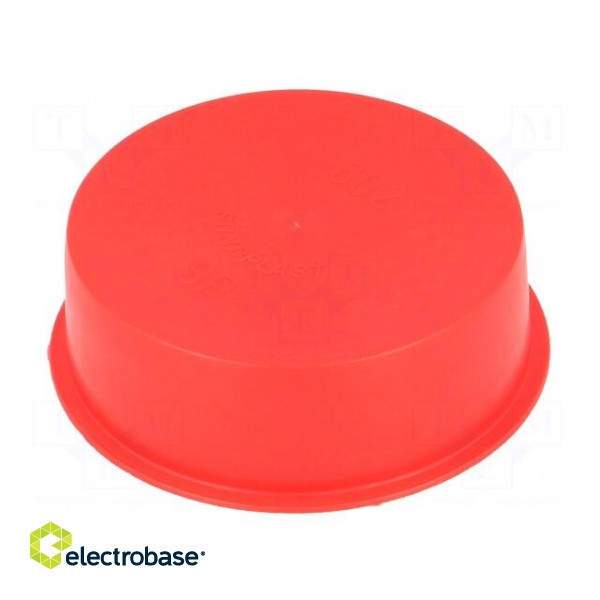 Plugs | Body: red | Out.diam: 63mm | H: 20mm | Mat: LDPE | push-in | SafeCAP