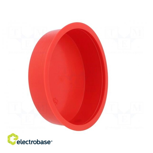 Plugs | Body: red | Out.diam: 94mm | H: 24mm | Mat: LDPE | Shape: round image 4