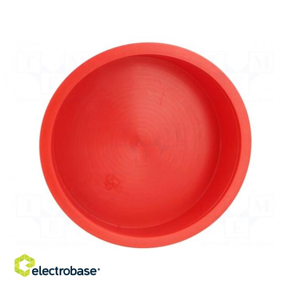 Plugs | Body: red | Out.diam: 94mm | H: 24mm | Mat: LDPE | Shape: round paveikslėlis 5