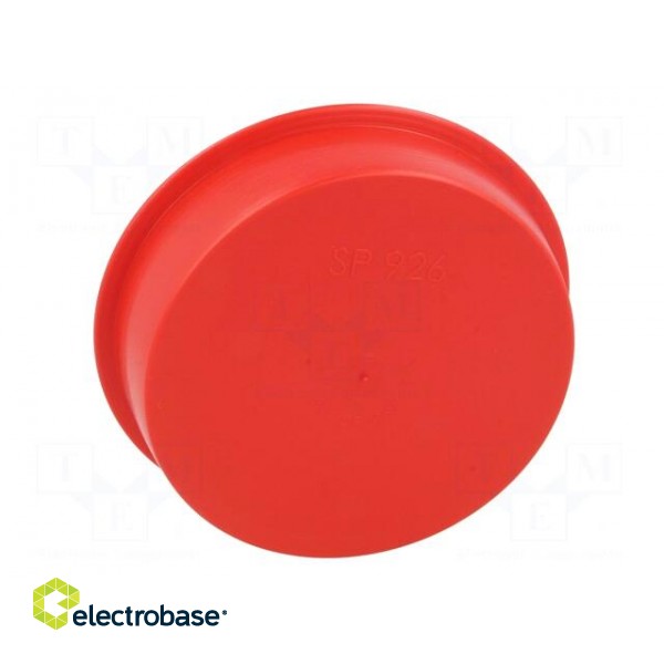 Plugs | Body: red | Out.diam: 94mm | H: 24mm | Mat: LDPE | Shape: round image 9