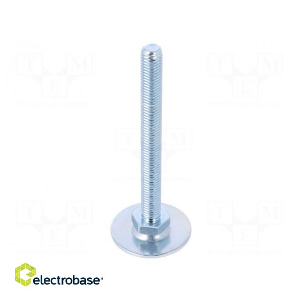 Foot of pin | Base dia: 40mm | M10 | steel | Plunger length: 100mm image 2