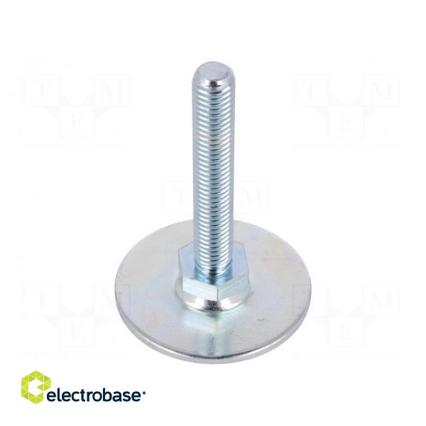 Foot of pin | Base dia: 50mm | M10 | steel | Plunger length: 60mm image 1