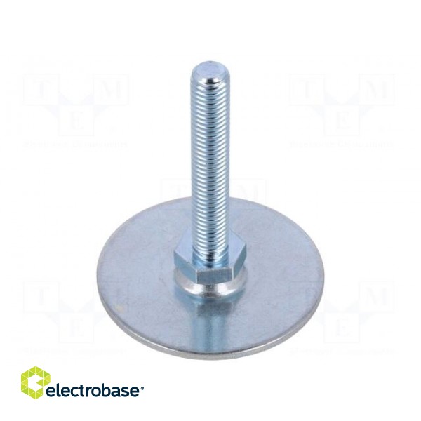 Foot of pin | Base dia: 60mm | M10 | steel | Plunger length: 60mm