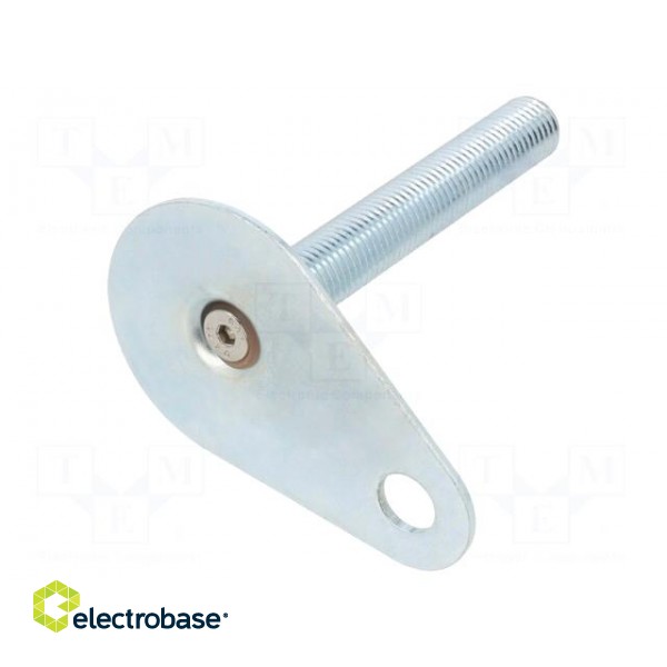 Foot | Base dia: 60mm | M16 | steel | Plunger length: 100mm paveikslėlis 1