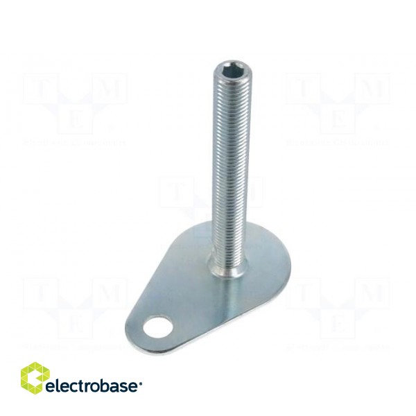 Foot | Base dia: 60mm | M16 | steel | Plunger length: 100mm image 2