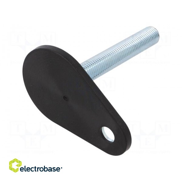 Foot | Base dia: 60mm | M16 | steel | Plunger length: 100mm фото 1