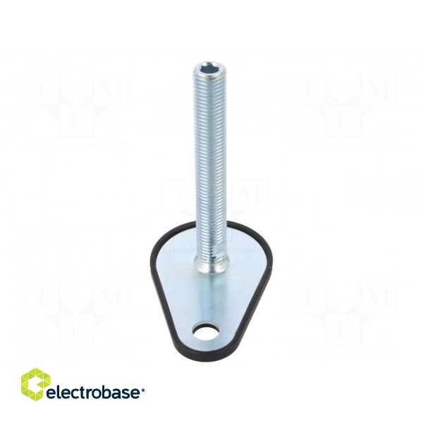 Foot | Base dia: 60mm | M16 | steel | Plunger length: 100mm фото 2