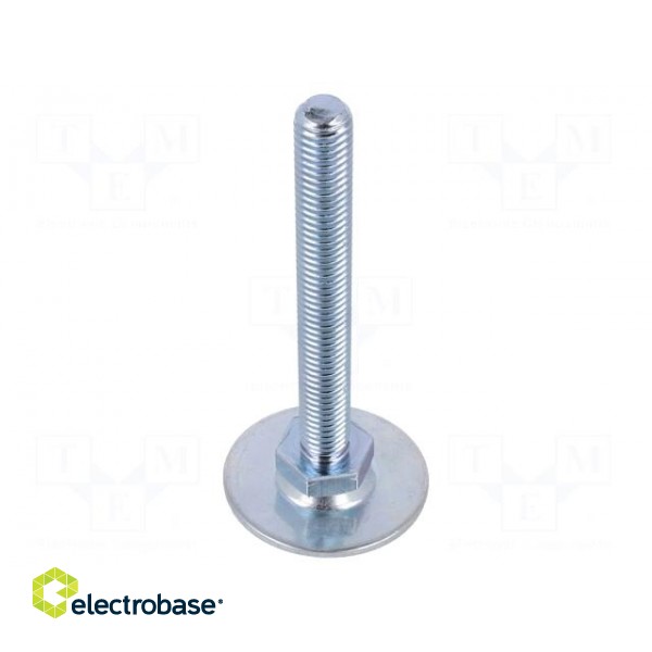 Foot of pin | Base dia: 40mm | M10 | steel | Plunger length: 80mm image 1