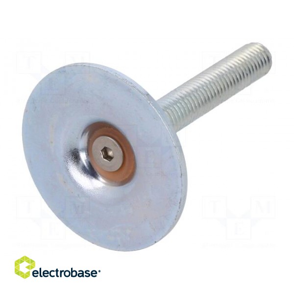 Foot of pin | Base dia: 40mm | M8 | steel | Plunger length: 50mm image 2