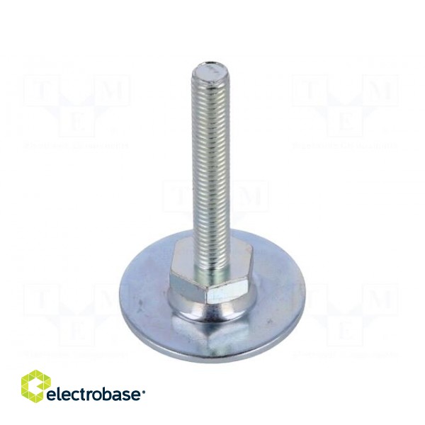 Foot of pin | Base dia: 40mm | M8 | steel | Plunger length: 50mm image 1