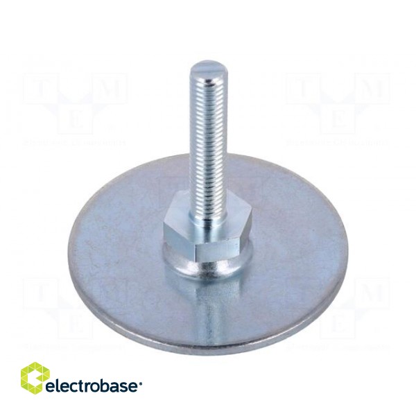 Foot of pin | Base dia: 60mm | M8 | steel | Plunger length: 40mm image 1