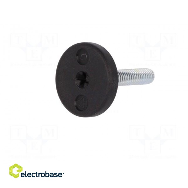 Foot of pin | rigid,with screwdriver slot | Base dia: 25mm | M6 image 2