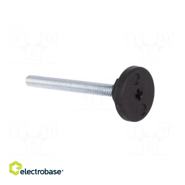 Foot of pin | rigid,with screwdriver slot | Base dia: 25mm | M6 фото 8