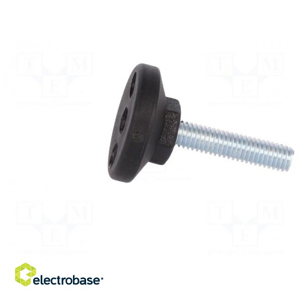 Foot of pin | rigid,with screwdriver slot | Base dia: 25mm | M6 image 3