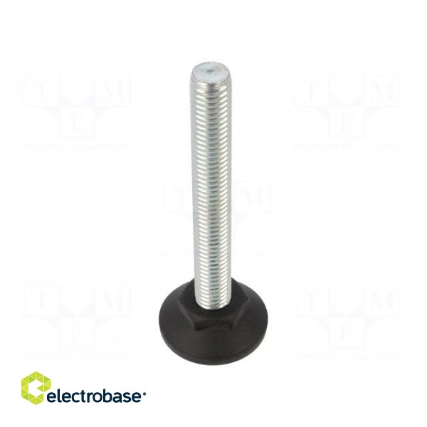 Foot of pin | rigid,with screwdriver slot | Base dia: 30mm | M10 image 2