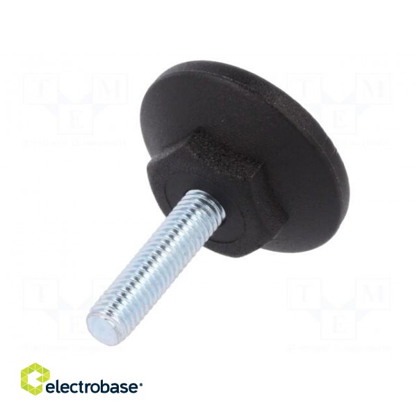 Foot of pin | rigid,with screwdriver slot | Base dia: 30mm | M6 image 6