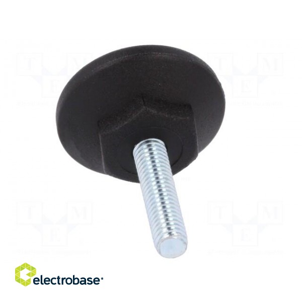 Foot of pin | rigid,with screwdriver slot | Base dia: 30mm | M6 image 5