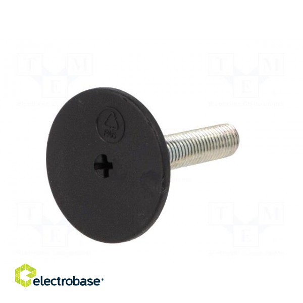 Foot of pin | rigid,with screwdriver slot | Base dia: 50mm | M12 image 2