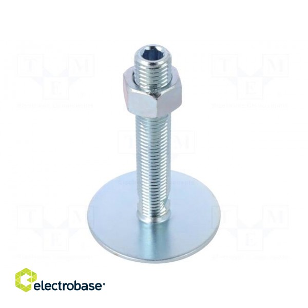 Foot of pin | Base dia: 80mm | M20 | steel | Plunger length: 100mm image 2