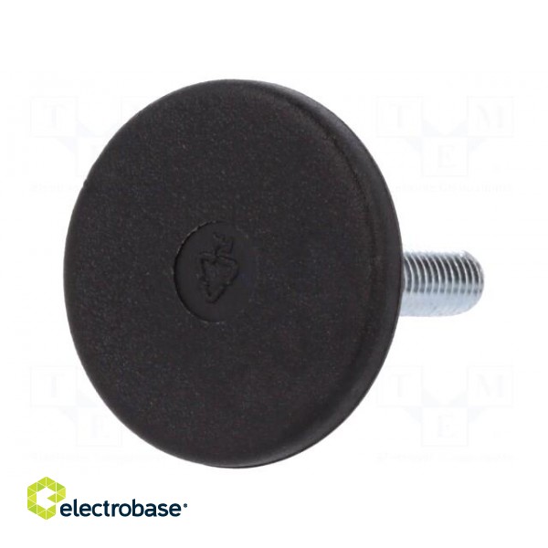 Foot of pin | rigid,with screwdriver slot | Base dia: 30mm | M6 image 1