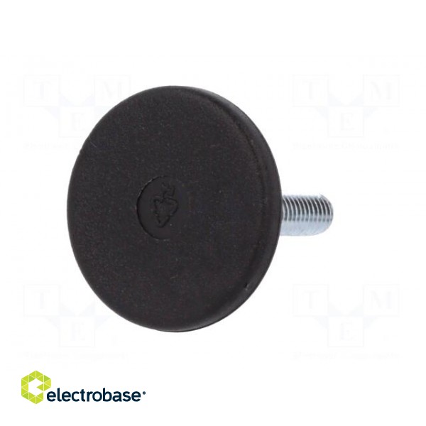 Foot of pin | rigid,with screwdriver slot | Base dia: 30mm | M6 image 2