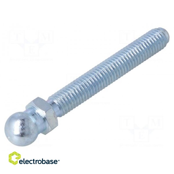 Pin | M10 | Plunger mat: steel | Ø: 14mm | Plating: zinc