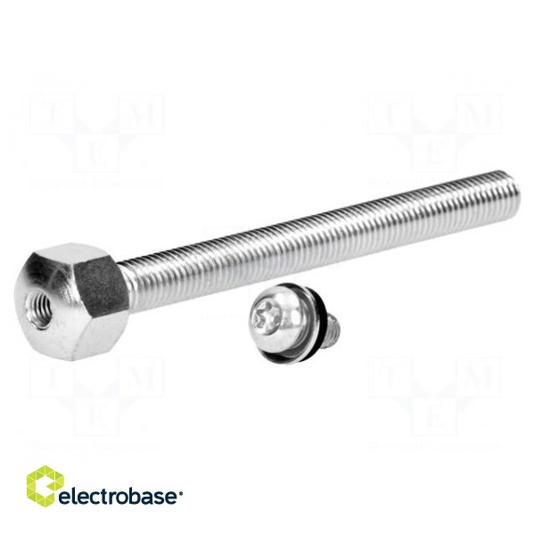 Pin | M12 | Plunger mat: steel | Plating: zinc | Thread len: 125mm image 1