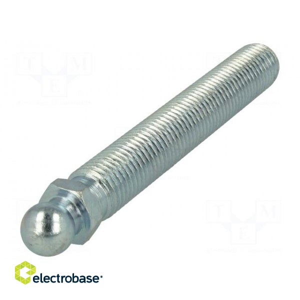 Pin | M16 | Plunger mat: steel | Ø: 14mm | Plating: zinc paveikslėlis 1
