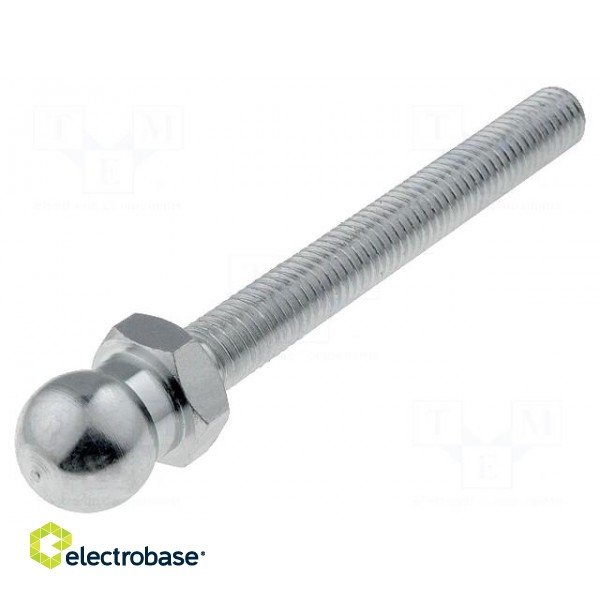 Pin | M8 | Plunger mat: steel | Ø: 14mm | Plating: zinc | Thread len: 68mm