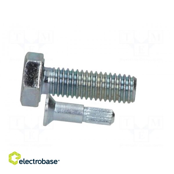 Pin | M8 | Plunger mat: steel | Plating: zinc | Thread len: 25mm image 3