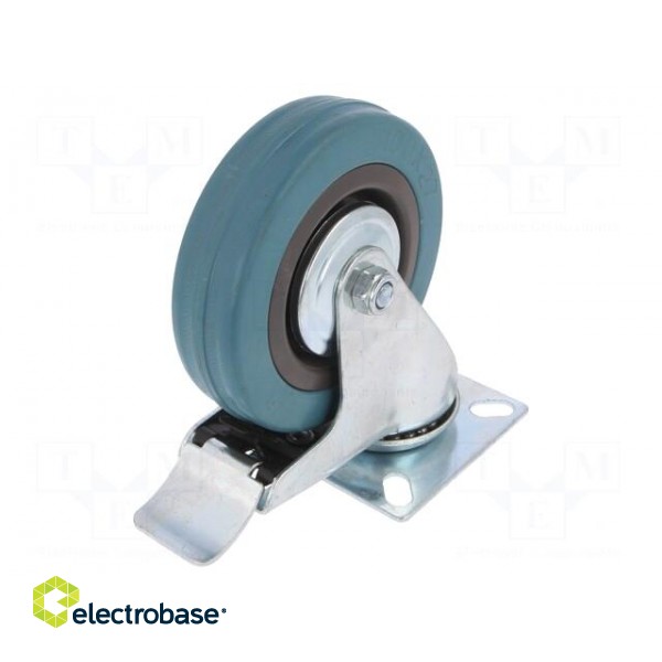 Transport wheel | Ø: 100mm | W: 25mm | H: 130mm | torsional with lock image 1