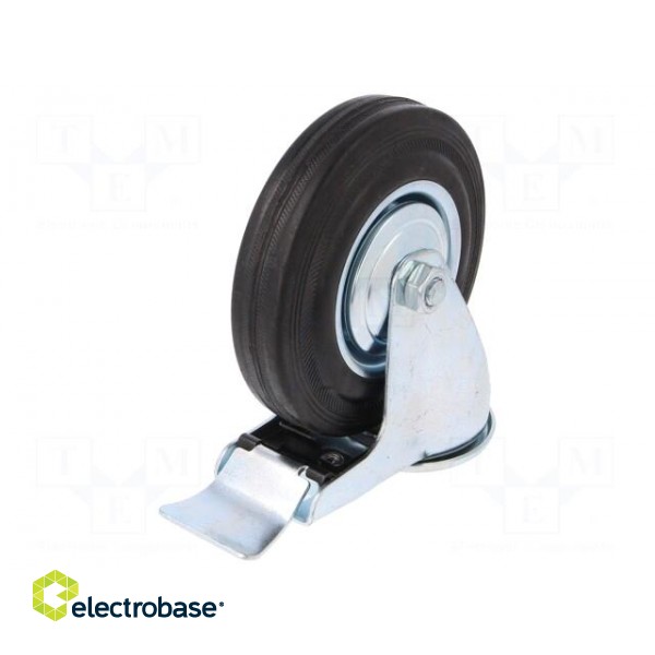 Transport wheel | Ø: 125mm | W: 25mm | H: 152mm | 100kg | Mat: rubber paveikslėlis 1